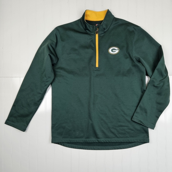 Majestic Other - Green Bay Packers men's pullover quarter zip sweatshirt
